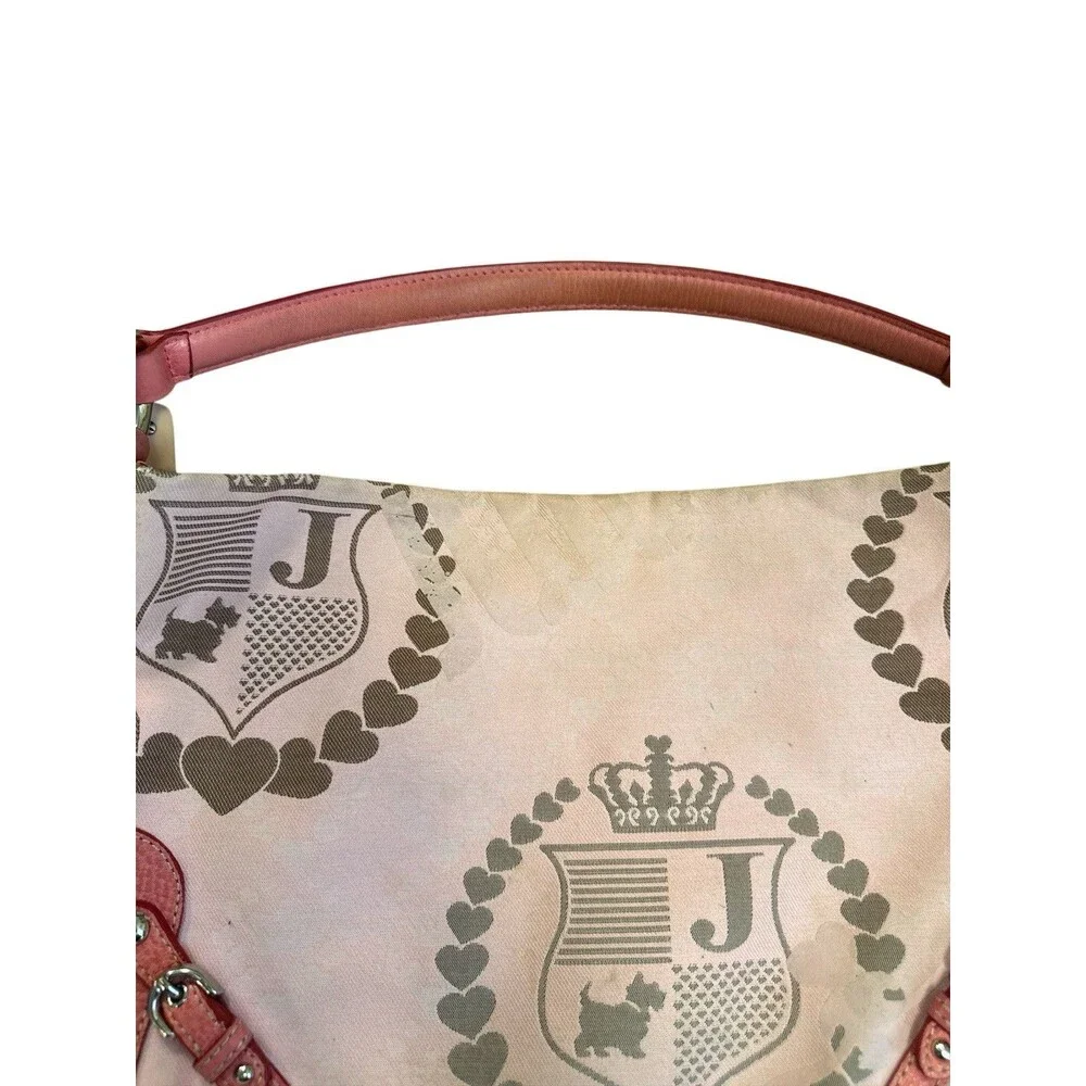 Vtg‎ Pink Juicy Couture Purse Handbag Satchel Bag Y2K With Charm